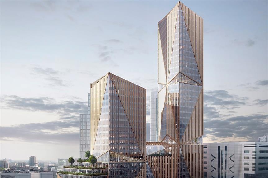 A visualisation of the 2 Finsbury Avenue development - image: 3XN