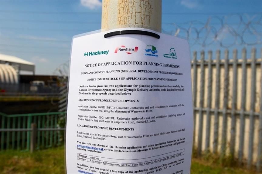 An application site notice. Pic: Getty Images