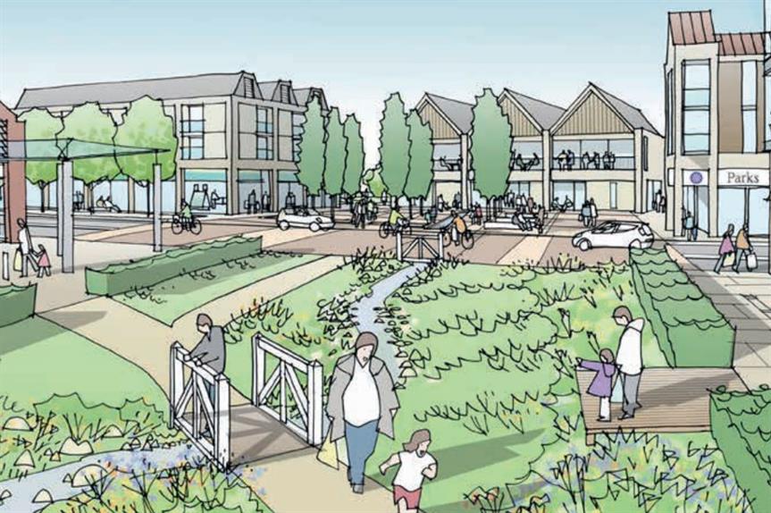 A visualisation of the finished Attleborough urban extension (pic: Ptarmigan Land)