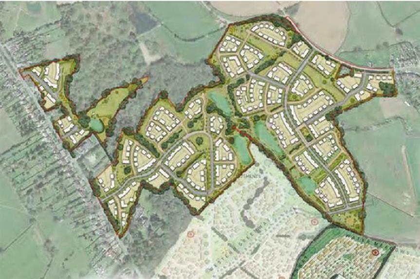 An illustrative masterplan of Bellway Homes' Keresley proposal. (Pic: Bellway Homes/IDP)