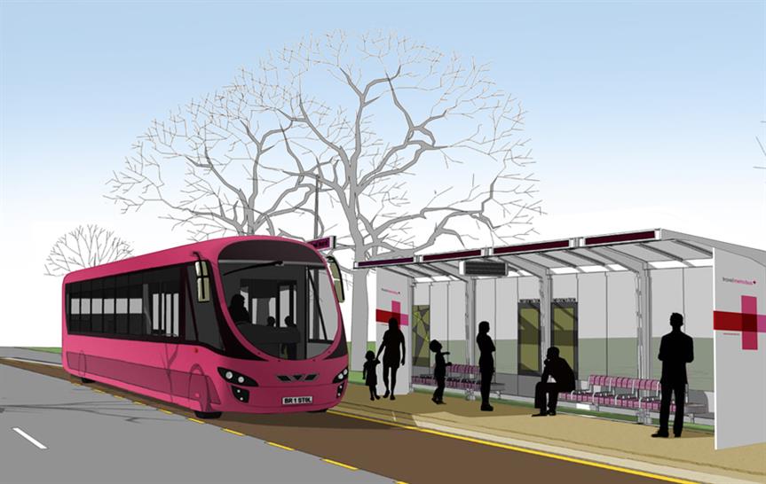 A visualisation of the West of England MetroBus system