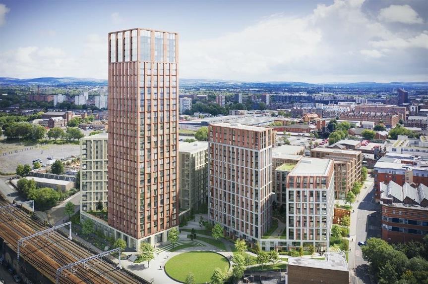 A visualisation of the proposed scheme in Manchester city centre - image: MCR Property Group