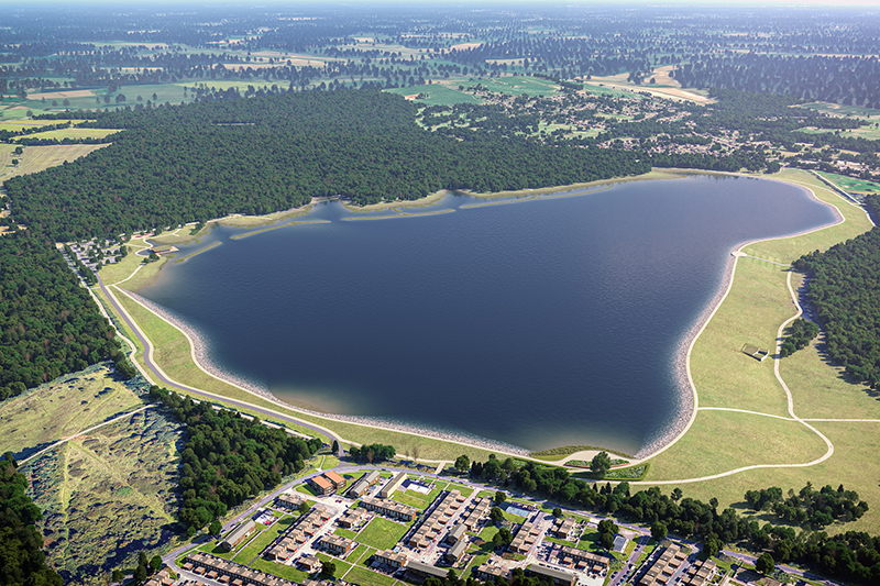 A visualisation of the proposed reservoir - image: Portsmouth Water