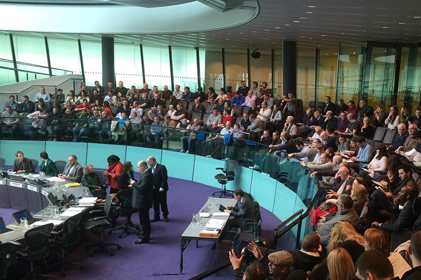 The London Plan examination in public at City Hall earlier this year. Pic: GLA