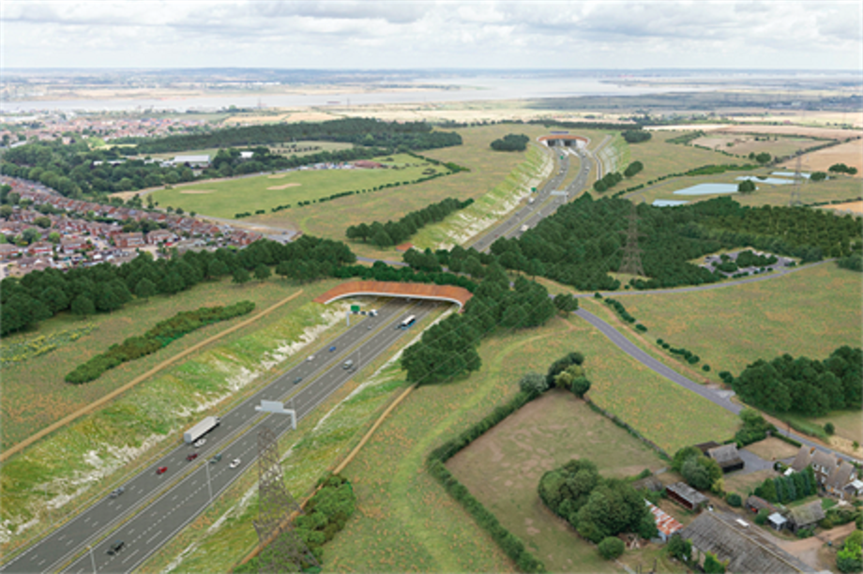 The proposed Lower Thames Crossing (Pic: Highways England)