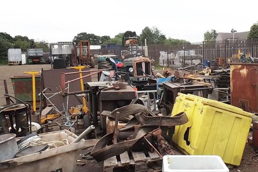 The illegally-built scrap yard (pic: South Staffordshire Council)