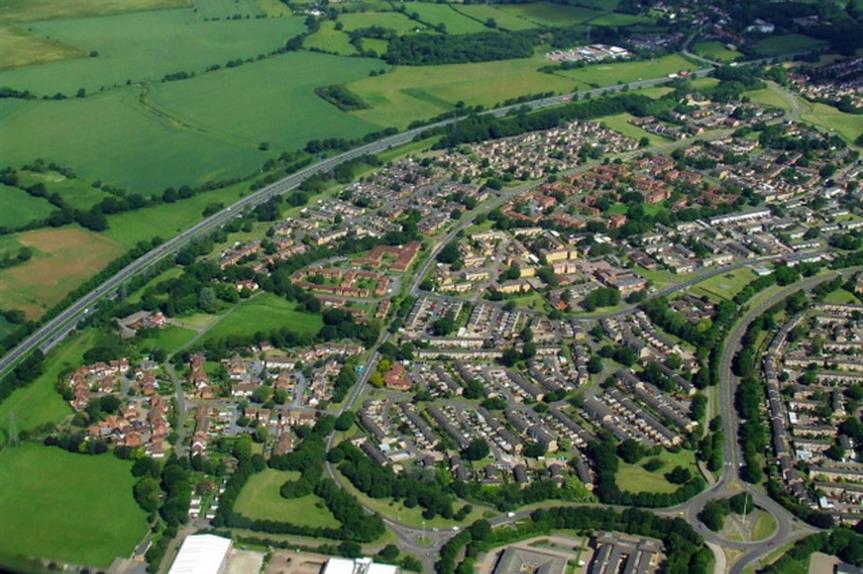 Stevenage and the A1(M) - image: geograph / Thomas Nugent (CC BY-SA 2.0)