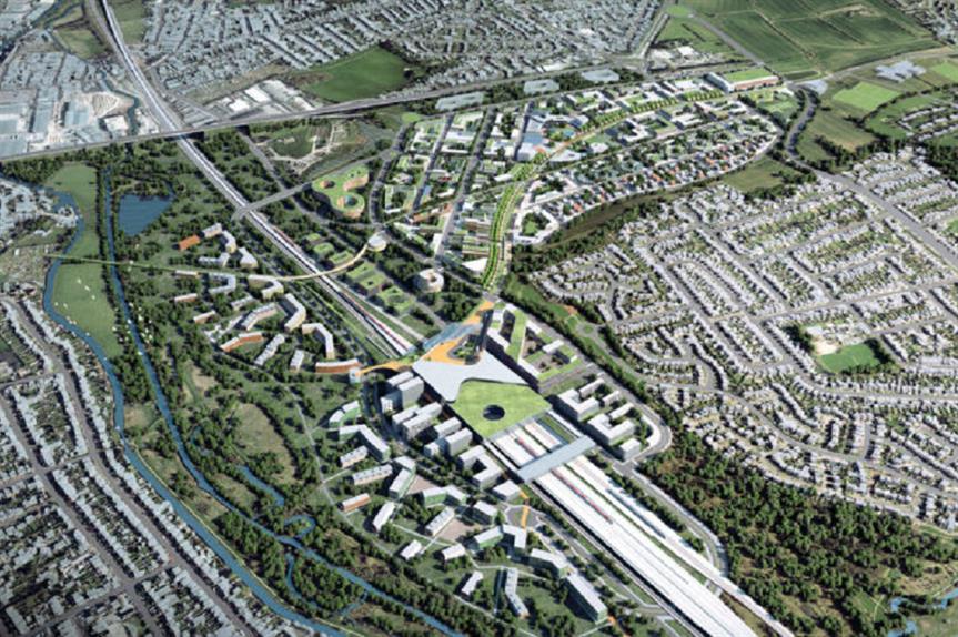 Proposals for the redevelopment of Toton in the East Midlands. Pic: HS2 Ltd/Midlands Connect