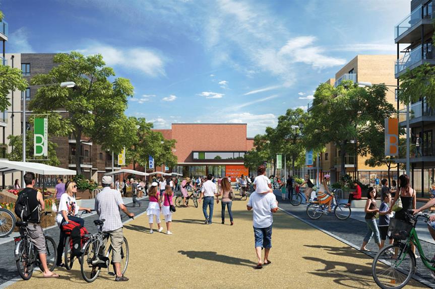 Large settlement: a visualisation of plans for Bicester Garden Town