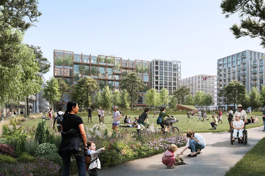 A visualisation of part of the finished Canada Water scheme (pic: British Land)