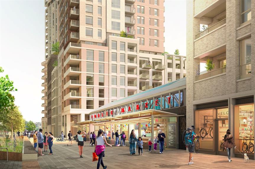 View of the proposed covered market from Plumstead Road (Pic: Camargue)