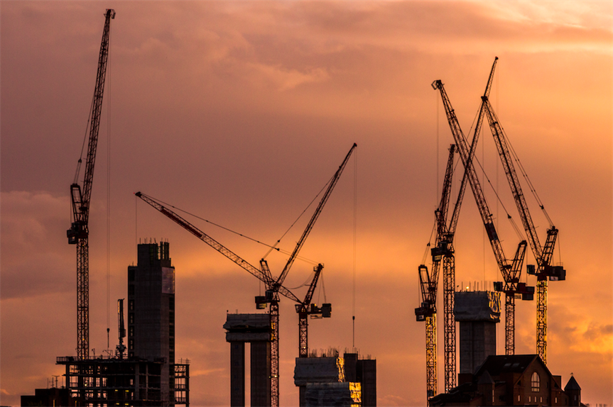 Construction equipment on London skyline (Pic: Getty)