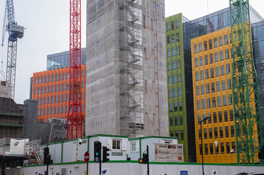 High rise construction site in King's Cross, London (Pic: Getty)