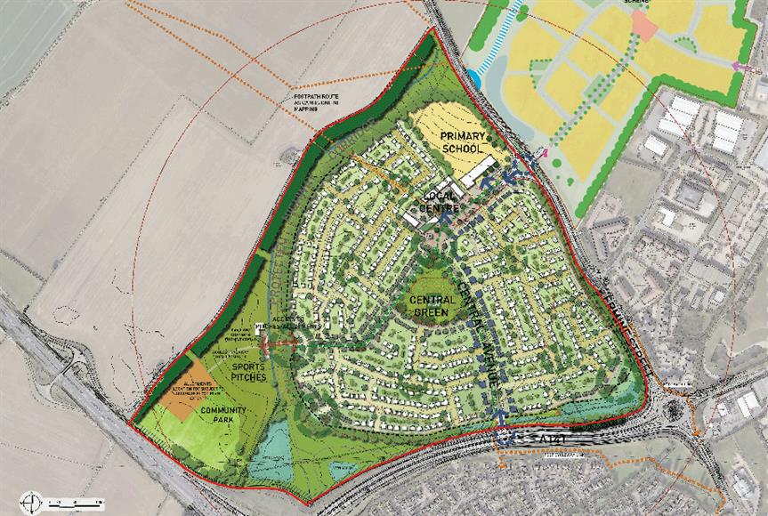 Huntingdon: Plans for 1,000-home urban extension