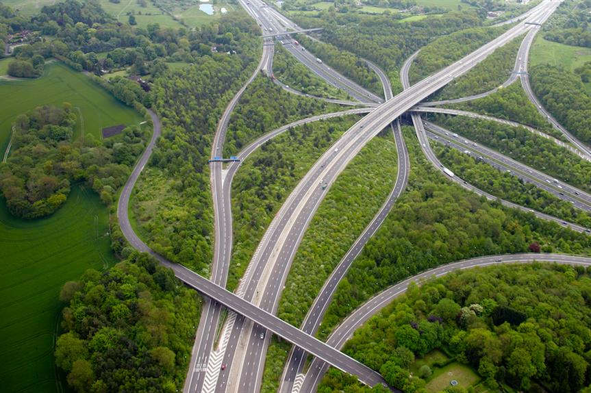 The M23 and M25 Motorway Junction near Redhill, Surrey (Pic: Getty)