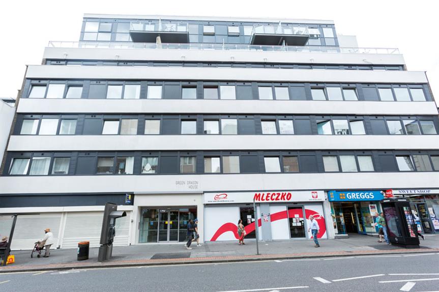 A block of flats created under permitted development rules