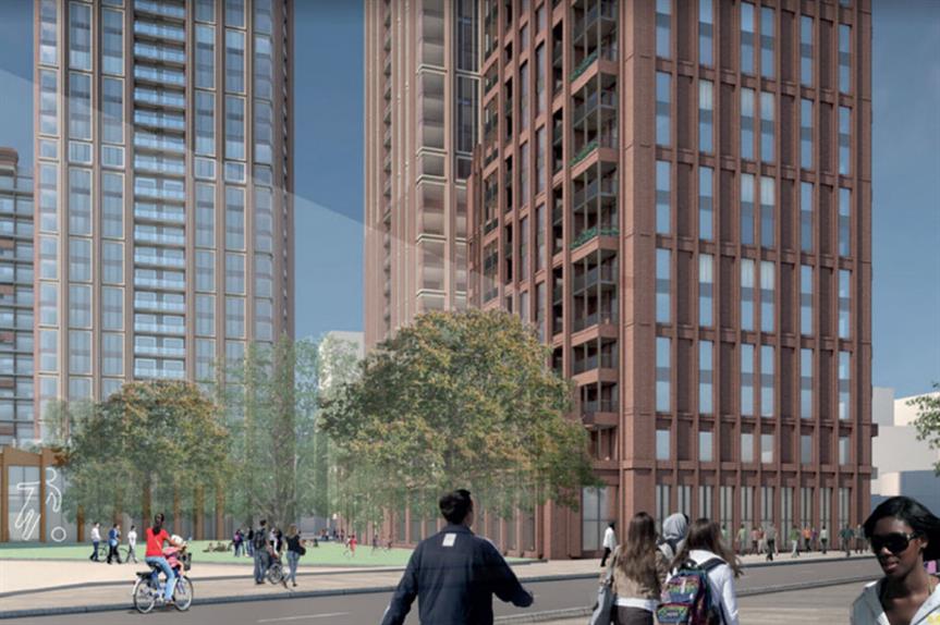 A visualisation of the finished Old Kent Road development (pic: Farrells)