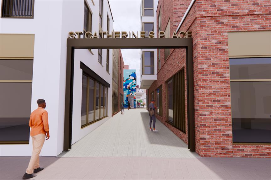 The proposed entrance to St Catherine's Place (Pic: Firmstone Developments)