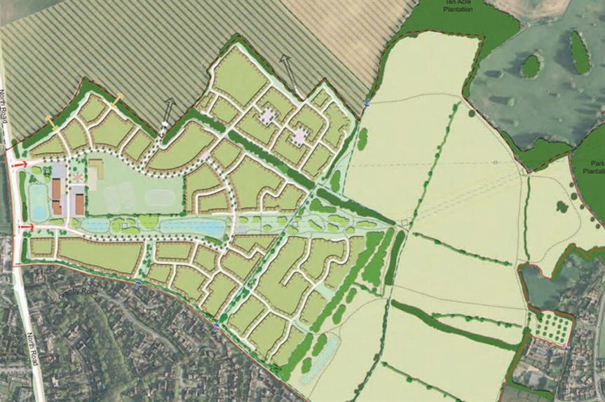 A masterplan visualisation of the scheme (pic credit: Bellway Homes and Millar Homes)