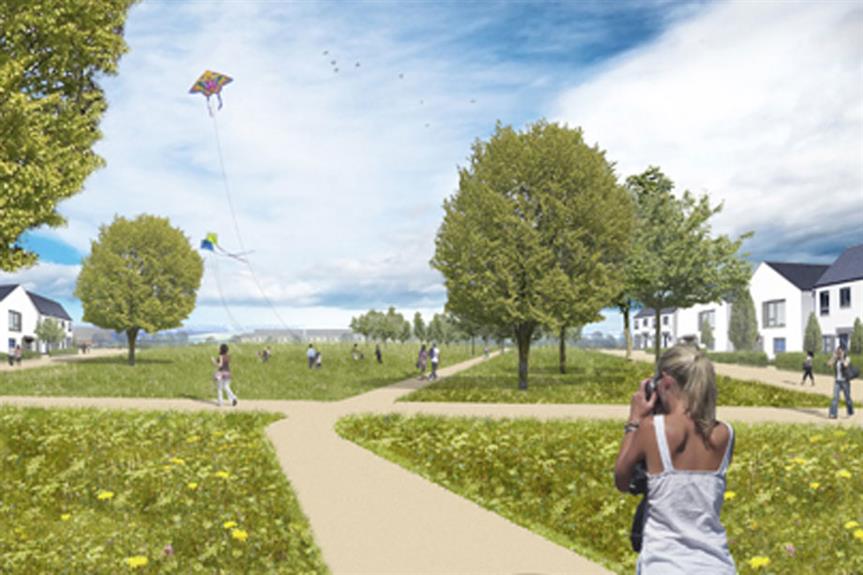 An artist's impression of plans for Welborne Garden Village