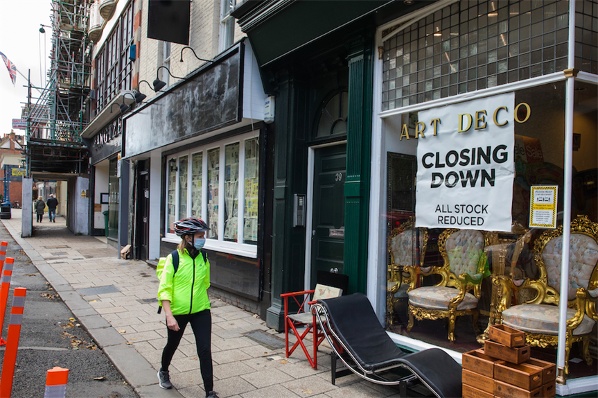 A closed antiques shop in Windsor (Pic: Getty)