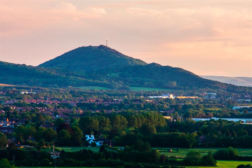 The Wrekin hill in east Shropshire and part of Telford town (Pic: Getty)