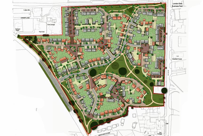 A masterplan image of the scheme (pic credit: Miller Homes)