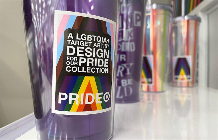 Pride Month merchandise displayed at Target