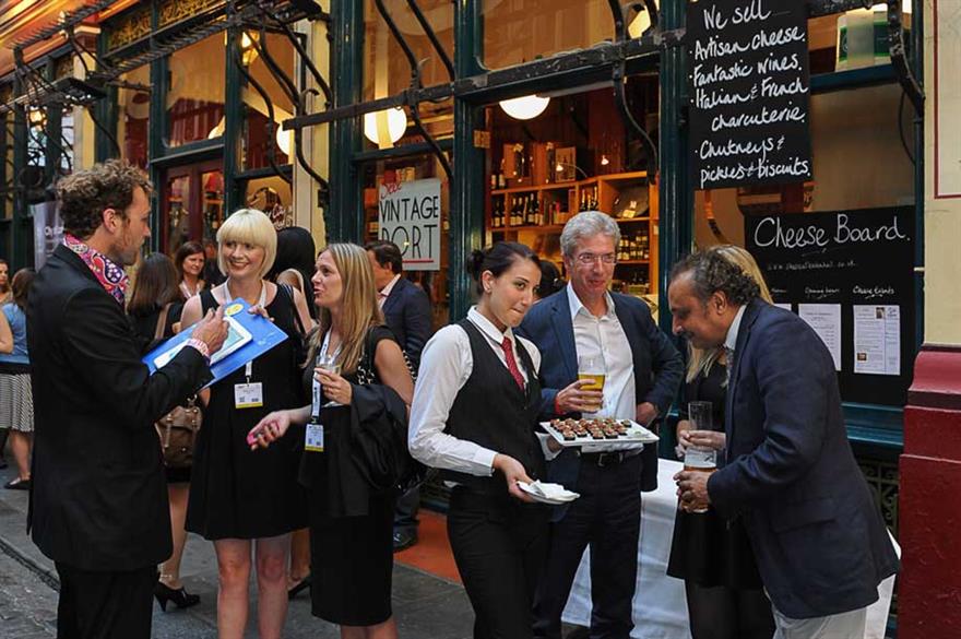 A street party theme at Leadenhall Market