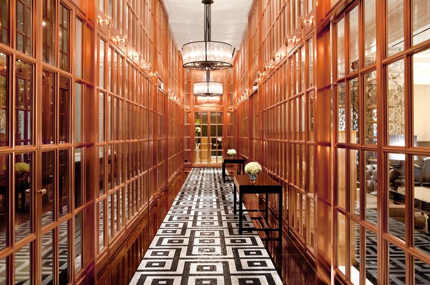 Bronze entrance gallery, Rosewood London hotel