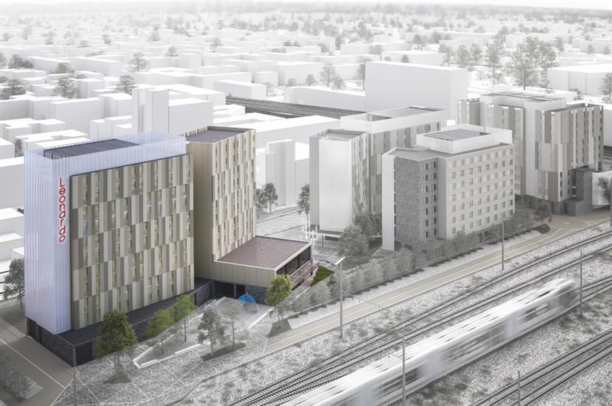 CGI of the hotel