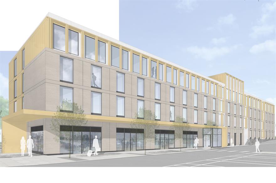 An impression of how the hotel will look