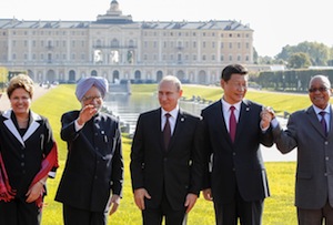 Leaders smile for the cameras at the previous BRICS summit in 2013