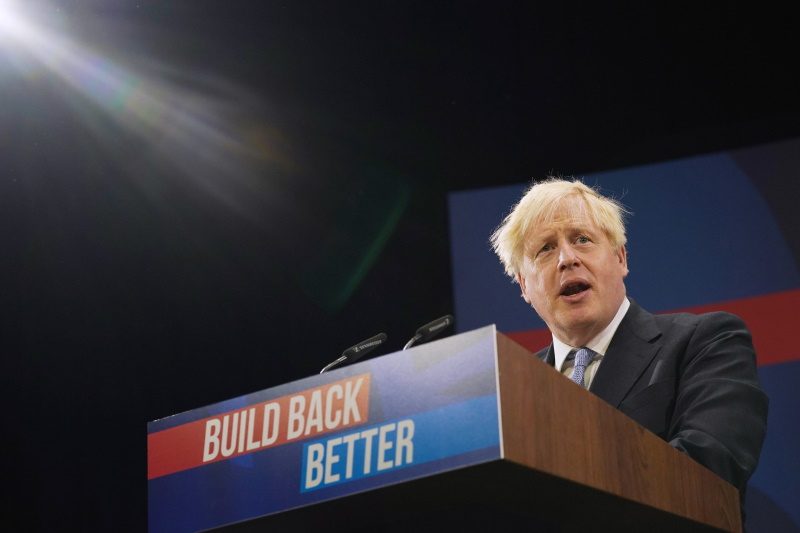 The prime minister's first in-person speech to the Conservatives' annual conference was light on environmental matters, with no new policy announcements. Photograph: Ian Forsyth / Getty Images