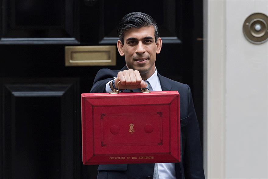 Chancellor Rishi Sunak delivers his budget. Photograph: Barcroft Media/Getty Images