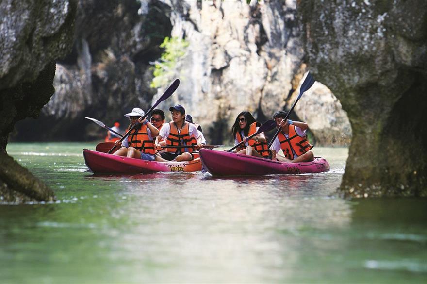 Canoeing in Krabi, Thailand
