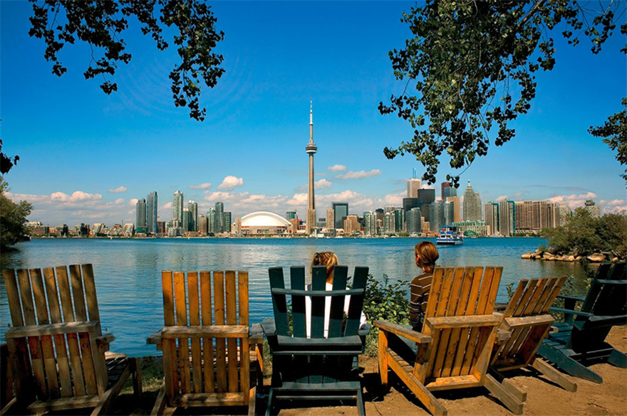 Skyline view from Toronto Islands