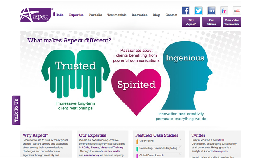 Aspect ranked =43rd in C&IT's Top 50 UK agencies table
