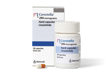 Constella (linaclotide) is a once-daily oral capsule that should be taken at least 30 minutes before a meal to reduce gastrointestinal adverse effects.