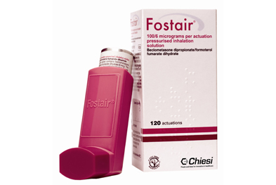 Fostair (formoterol/beclometasone) delivers extra-fine particles allowing for a lower daily dose of corticosteroid