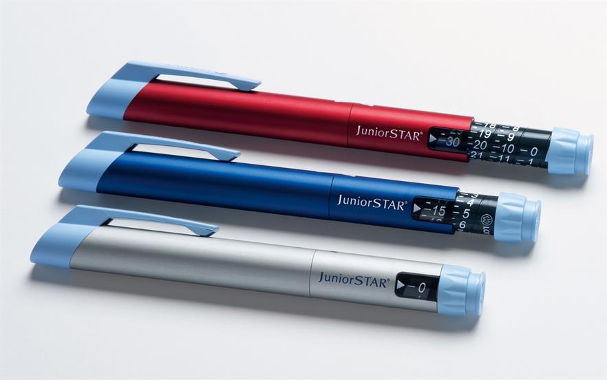 JuniorSTAR is available in 3 colours to aid insulin differentiation.