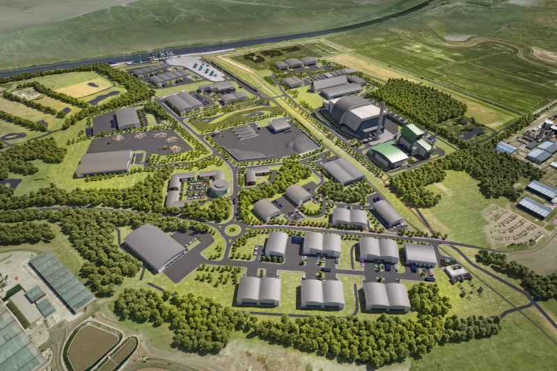 An artist's impression of the planned Protos energy park. Image: Peel Environmental