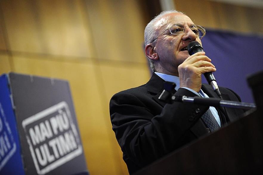 Vincenzo De Luca has pledged to resolve Campania's waste problems