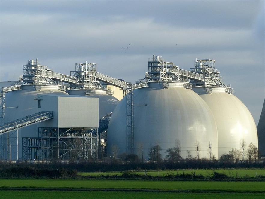 Drax's biomass silos. Photograph: Alan Murray-Rust/Geograph