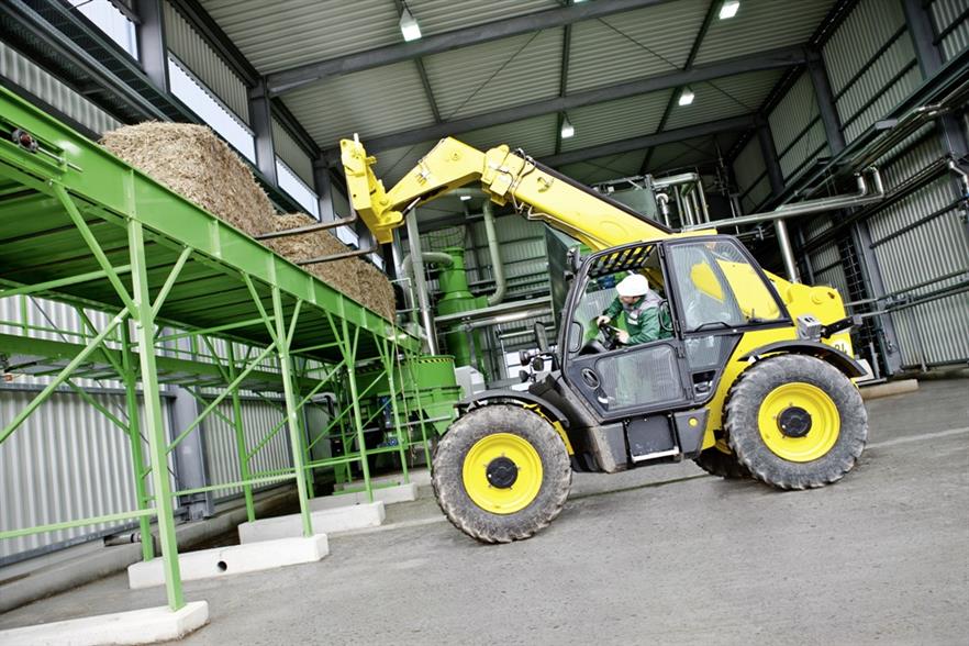 Straw processed at Verbio’s plant in Schwedt
