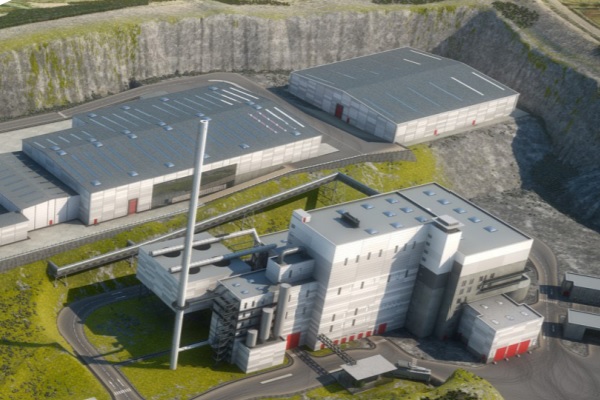 An artist's impression of the EfW plant