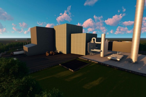 An artist's impression of the EfW plant