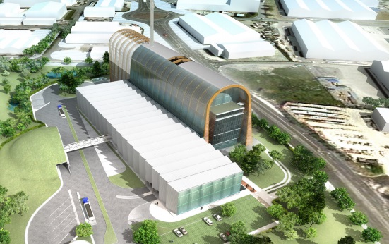 An artist's impression of the Cross Green Recycling and Energy Recovery Facility