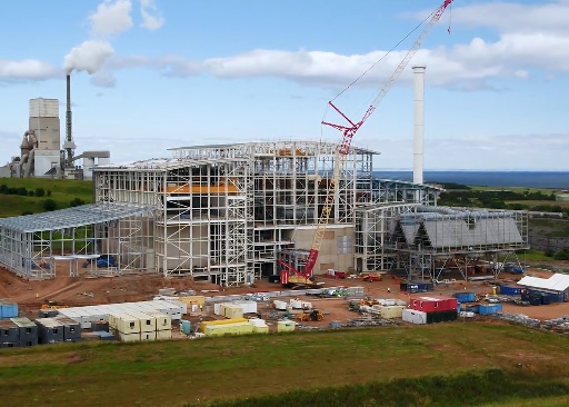 The Dunbar EfW plant pictured earlier in its construction, image Viridor
