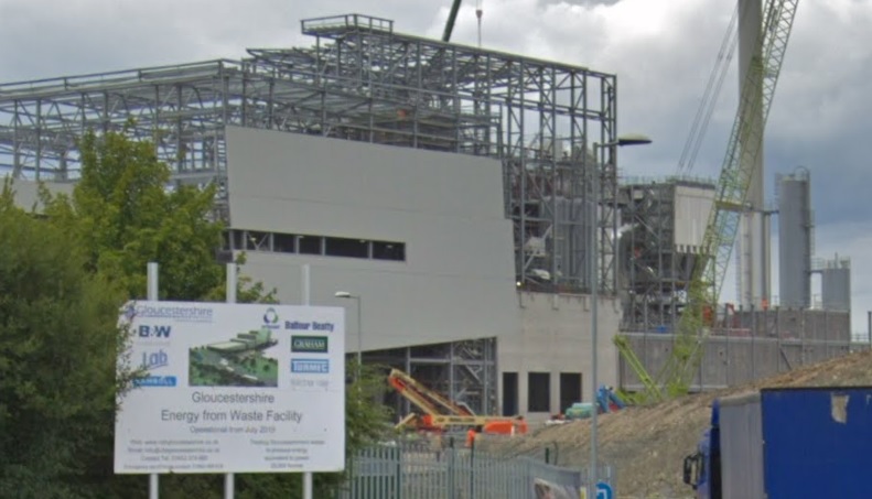 The plant pictured last year during construction
